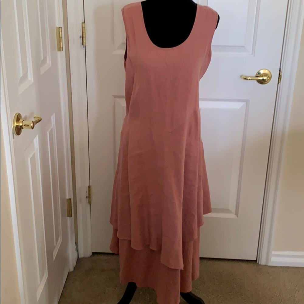 SUNDANCE INNER GRACE HI LO DRESS L